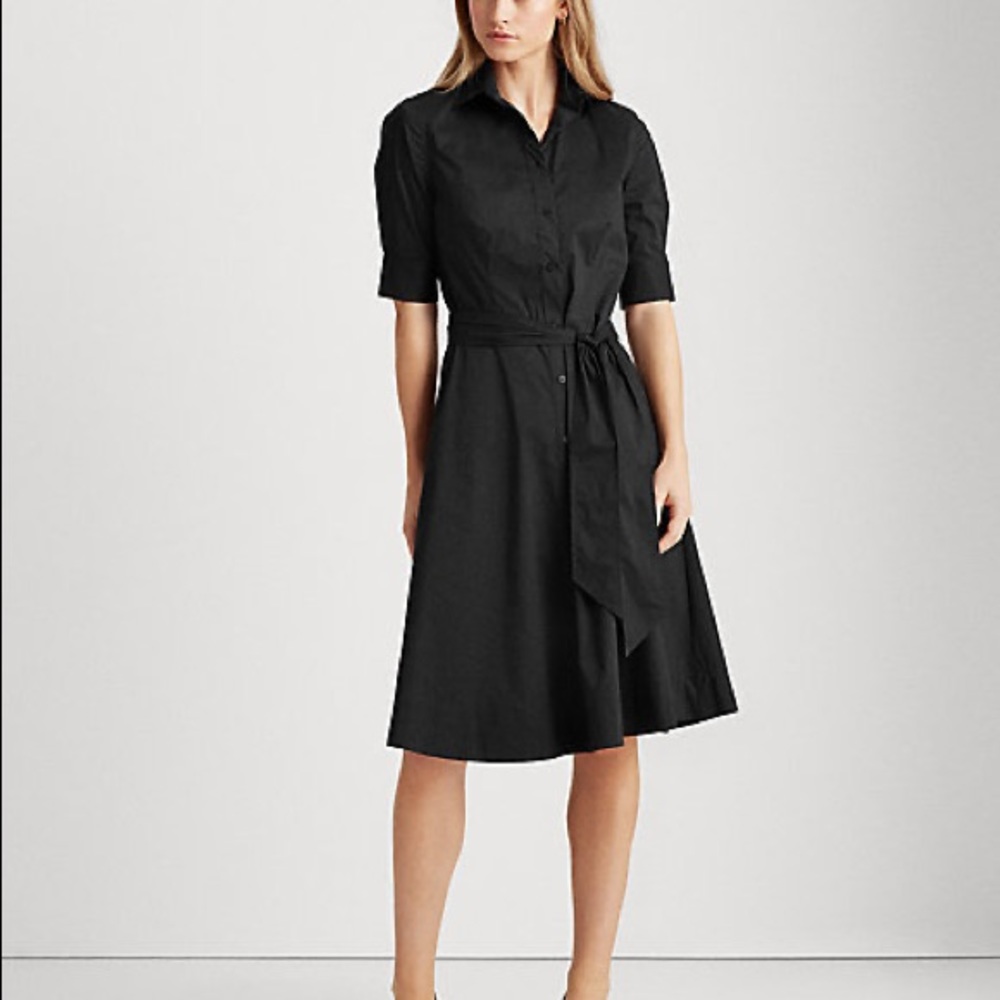 Cotton-Blend Shirtdress Ralph Lauren
